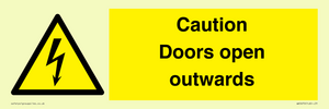 Caution Doors open outwards